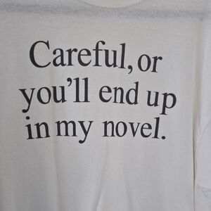 Gildan White Short Sleeve Tee with Black Text